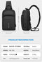 Waterdichte Schoudertas met USB & Hoofdtelefoon Poort - 30x19x10 cm - Ideaal voor Tablet, Reizen & Dagelijks Gebruik