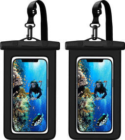 Waterdichte telefoonhoes - 2 stuks - voor smartphones tot 7 inch