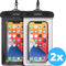 Waterdichte telefoonhoesjes - Drybag Set van 2 stuks - Onderwater Hoesje Telefoon voor Alle Telefoons - Waterdicht telefoonhoesje Earkings - Zwart & Wit