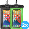 Waterdichte telefoonhoesjes - Drybag Set van 2 stuks - Onderwater Hoesje Telefoon voor Alle Telefoons - Waterdicht telefoonhoesje Earkings - Zwart & Groen