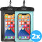 Waterdichte telefoonhoesjes - Drybag Set van 2 stuks - Onderwater Hoesje Telefoon voor Alle Telefoons - Waterdicht telefoonhoesje Earkings - Zwart & Blauw
