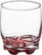 Waterglas gekleurd set van 6 stuks .Drinkglas met gekleurde bodem. 310ml