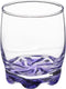 Waterglas gekleurd set van 6 stuks .Drinkglas met gekleurde bodem. 310ml