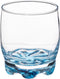 Waterglas gekleurd set van 6 stuks .Drinkglas met gekleurde bodem. 310ml