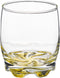 Waterglas gekleurd set van 6 stuks .Drinkglas met gekleurde bodem. 310ml