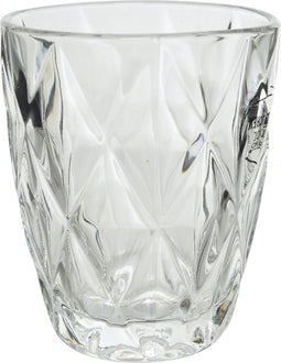 Waterglas glas geruit d8h13cm heldrKSD