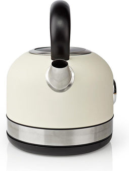 Waterkoker - 1.7 l - Roestvrij Staal - Wit - Temperatuurindicator - 360 graden draaibaar - Verborgen verwarmingselement - Strix-controller - Droogkookbeveiliging