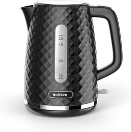 Waterkoker Retro - ELDOM - Zwart Glans - 1.7 Liter - Model 2023 - BPA vrij