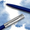 Waterman Allure deluxe balpen | metaal-blauwe lak met geëtste dop | medium punt | blauwe inkt | met geschenkdoos