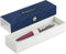 Waterman Allure deluxe balpen | metaal-roze lak met geëtste dop | medium punt | blauwe inkt | met geschenkdoos