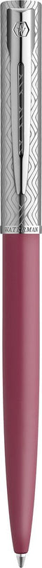 Waterman Allure deluxe balpen | metaal-roze lak met geëtste dop | medium punt | blauwe inkt | met geschenkdoos