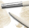 Waterman Allure deluxe balpen | metaal-witte lak met geëtste dop | medium punt | blauwe inkt | met geschenkdoos