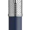 Waterman Allure deluxe vulpen | metaal-blauwe lak met geëtste dop | roestvrijstalen fijne penpunt | blauwe inkt | Met geschenkdoos