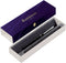 Waterman Allure-vulpen | Zwarte lak | Fijne punt | Blauwe inkt | Met geschenkdoos