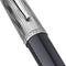 Waterman Carène vulpen | Metaal-blauwe lak met palladium detail | Gebeitelde dop | 18k gouden medium penpunt