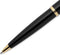 Waterman Carène Zwarte zee balpen | hoogglans zwart met 23-karaats gouden clip | mediumpunt met blauw inktpatroon | geschenkverpakking