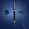 Waterman Expert-balpen | Glimmend zwart met chromen rand | Medium punt | Blauwe inkt | met geschenkdoos