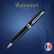 Waterman Expert-balpen | Matzwart met chromen rand | Medium punt | Blauwe inkt | met geschenkdoos