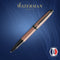Waterman Expert Balpen | Metallic roségouden lak met rutheniumdetails | Medium punt | Blauwe inkt | Met geschenkverpakking