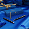 Waterman Expert-balpen | Roestvrij staal met chromen rand | medium punt met blauwe-inktnavulling | met geschenkdoos