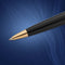 Waterman Expert-balpen | Zwart glanzend met 23k gouden afwerking | Medium penpunt | Blauwe inkt | Geschenkverpakking