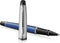 Waterman Expert Deluxe rollerballpen | metaal-blauwe lak met palladium-gecoat detail | fijne punt met zwarte inkt | Geschenkverpakking