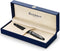 Waterman Expert-rollerballpen | Matzwart met chromen rand | Fijne punt | Zwarte inkt | Cadeauverpakking