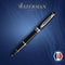 Waterman Expert-rollerballpen | Matzwart met chromen rand | Fijne punt | Zwarte inkt | Cadeauverpakking