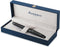 Waterman Expert-rollerballpen | Metallic zwarte lak met ruthenium rand | Fijne punt | Zwarte inkt | Cadeauverpakking