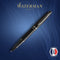 Waterman Expert-rollerballpen | Metallic zwarte lak met ruthenium rand | Fijne punt | Zwarte inkt | Cadeauverpakking