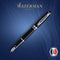 Waterman Expert-vulpen | Matzwart met chromen rand | Medium penpunt | Geschenkverpakking
