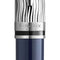 Waterman Expert vulpen | Metaal-blauwe lak met palladium detail | Gebeitelde dop | Roestvrij staal medium penpunt