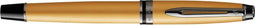 Waterman Expert vulpen | Metallic gouden lak met rutheniumdetails | Medium PVD-gecoate roestvrijstalen penpunt | Blauwe inkt | Met geschenkverpakking