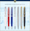 Waterman H misph re balpen - Roestvrij staal chromen afwerking - Medium penpunt - Blauwe inkt - Geschenkdoos