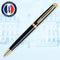 Waterman Hémisphère balpen | glanzend zwart met 23-karaats gouden trim | medium punt | blauwe inkt | met Geschenkdoos