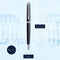 Waterman Hémisphère-balpen | Glimmend zwart met chromen rand | Medium punt | Blauwe inkt | Cadeauverpakking