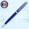 Waterman Hémisphère-balpen | Helderblauwe lak met chromen afwerking | Medium penpunt | Blauwe inkt | Geschenkverpakking