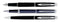 Waterman Hémisphère-balpen | Matzwart met chromen afwerking | Medium penpunt | Blauwe inkt | Geschenkverpakking