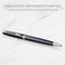 Waterman Hémisphère Balpen | Zwarte en Blauwe lak met palladium-gecoate afwerkingen | medium punt | met Geschenkdoos