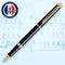 Waterman Hémisphère rollerballpen | glanzend zwart met 23-karaats gouden trim | fijne punt | zwarte inkt | geschenkverpakking