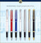 Waterman Hémisphère-vulpen | Glimmend zwart met chromen rand | Medium penpunt | Zwarte inkt | Cadeauverpakking