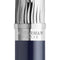Waterman Hémisphère vulpen | Metaal-blauwe lak met palladium detail | Gebeitelde dop | Roestvrij staal medium penpunt