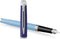 Waterman Hémisphère vulpen | metaal-blauwe lak met palladium-gecoat detail | roestvrijstalen medium penpunt | met Geschenkdoos