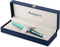 Waterman Hémisphère vulpen | metaal-groene lak met palladium-gecoat detail | roestvrijstalen medium penpunt | Blauwe inkt | met Geschenkdoos