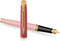 Waterman Hémisphère vulpen | metaal-roze lak met verguld detail | vergulde fijne penpunt | Blauwe inkt | met Geschenkdoos