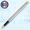 Waterman Hémisphère-vulpen | Roestvrij staal met 23k gouden rand | Medium penpunt | Zwarte inkt | Cadeauverpakking