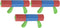 Waterpistool/waterpistolen van foam 30 cm met handvat