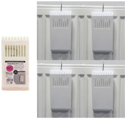 Waterverdamper Luchtbevochtiger kunststof incl. haakje kleur wit set 4 stuks