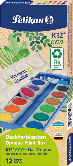 Waterverfdoos 735/K12 eco incl wit 12 kleuren