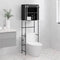 vidaXL - Toiletrek - 2-laags - 56x30x170 - cm - ijzer - grijs